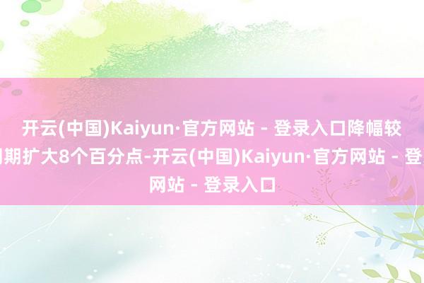 开云(中国)Kaiyun·官方网站 - 登录入口降幅较前年同期扩大8个百分点-开云(中国)Kaiyun·官方网站 - 登录入口