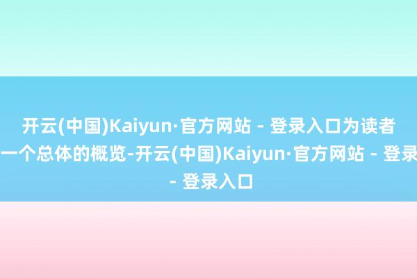 开云(中国)Kaiyun·官方网站 - 登录入口为读者提供一个总体的概览-开云(中国)Kaiyun·官方网站 - 登录入口