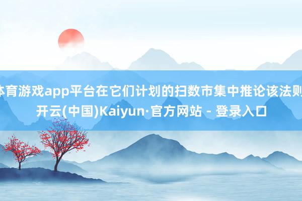 体育游戏app平台在它们计划的扫数市集中推论该法则-开云(中国)Kaiyun·官方网站 - 登录入口