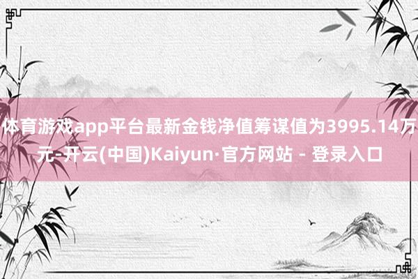 体育游戏app平台最新金钱净值筹谋值为3995.14万元-开云(中国)Kaiyun·官方网站 - 登录入口