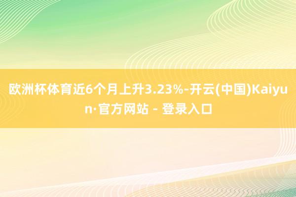 欧洲杯体育近6个月上升3.23%-开云(中国)Kaiyun·官方网站 - 登录入口