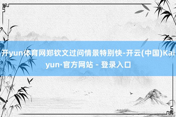 开yun体育网郑钦文过问情景特别快-开云(中国)Kaiyun·官方网站 - 登录入口