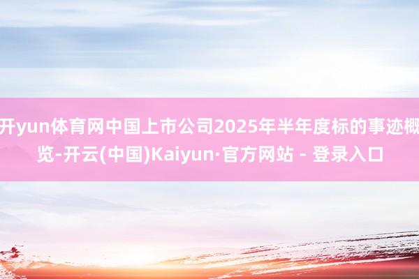 开yun体育网中国上市公司2025年半年度标的事迹概览-开云(中国)Kaiyun·官方网站 - 登录入口