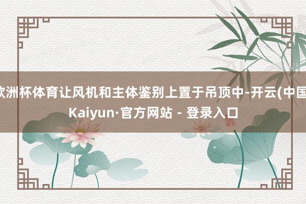 欧洲杯体育让风机和主体鉴别上置于吊顶中-开云(中国)Kaiyun·官方网站 - 登录入口