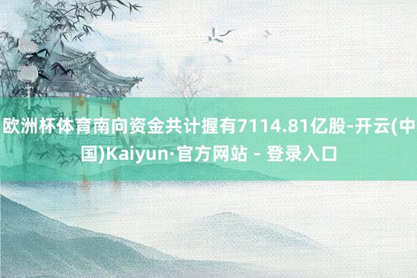 欧洲杯体育南向资金共计握有7114.81亿股-开云(中国)Kaiyun·官方网站 - 登录入口